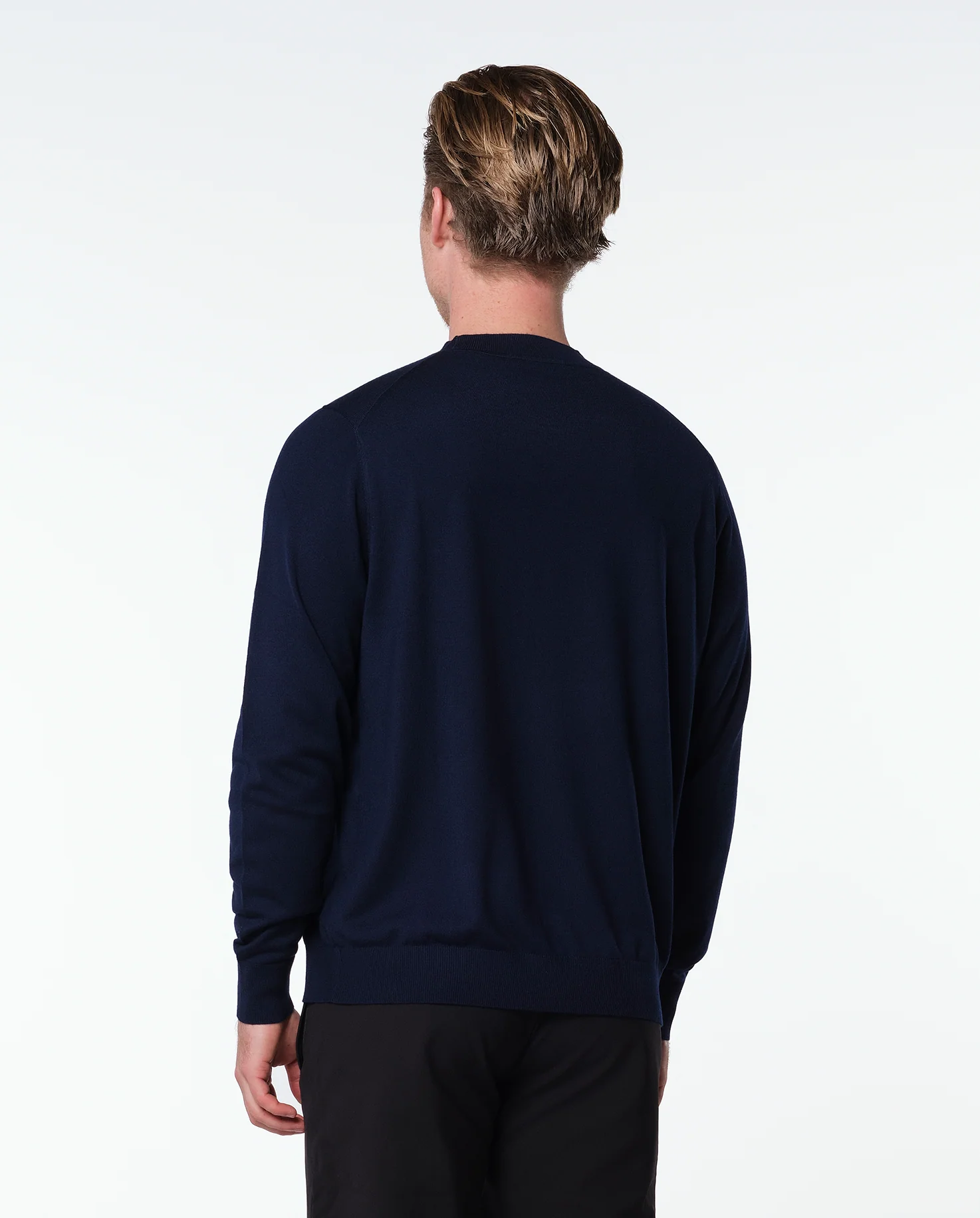CASHWOOL CREWNECK SWEATER - NAVY - Image 4