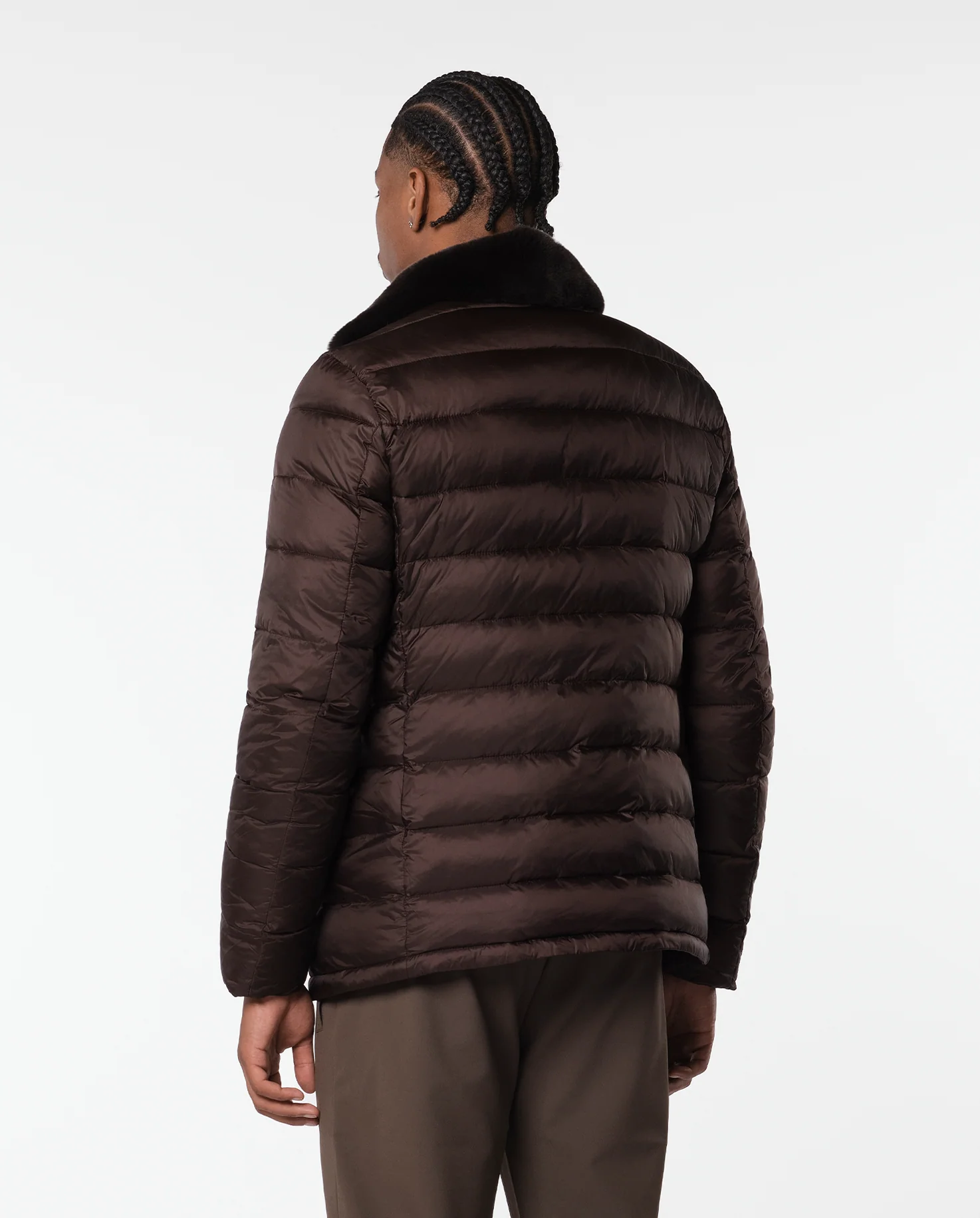 FURNECK DOWN COAT - BROWN - Image 3