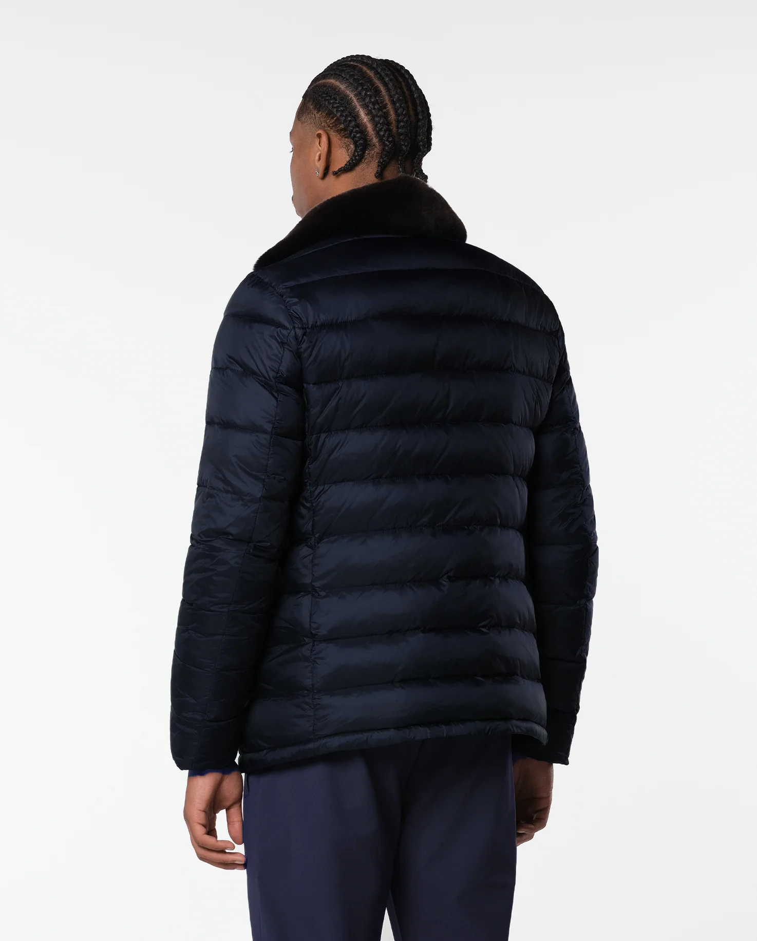 FURNECK DOWN COAT - NAVY - Image 4