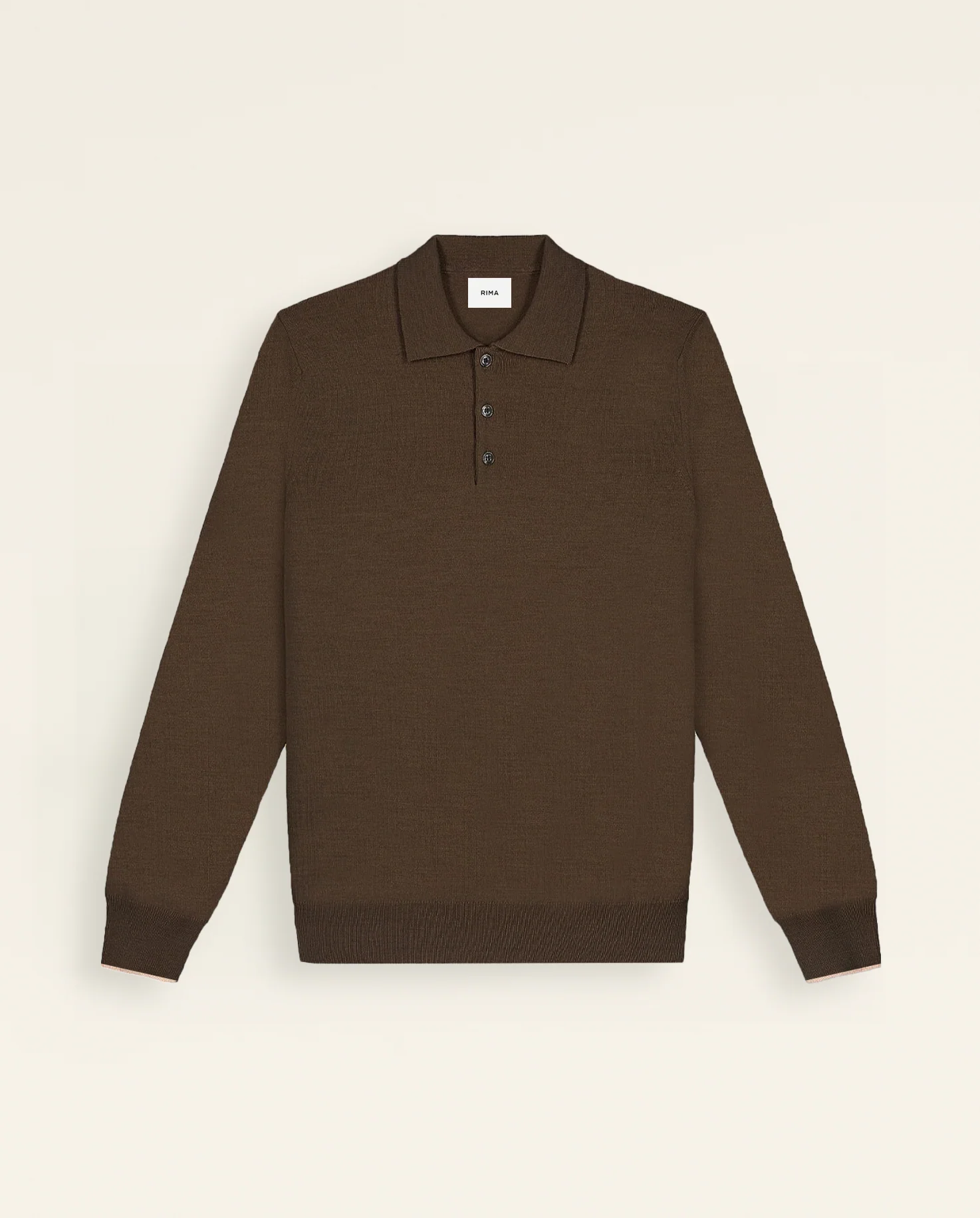 KNIT LS POLO - EBONY - Image 4