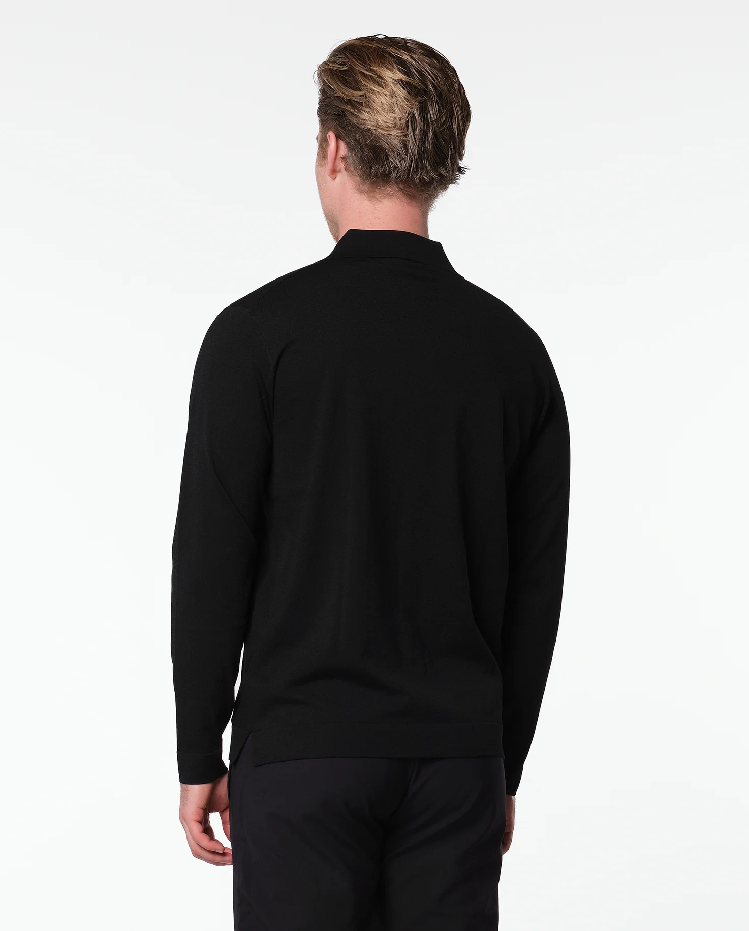 KNITTED SHIRT - BLACK - Image 3
