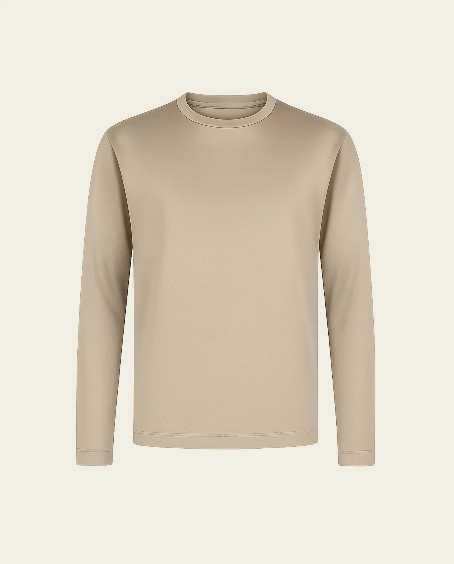 LUXE L/S T-SHIRT - BEIGE - Image 3