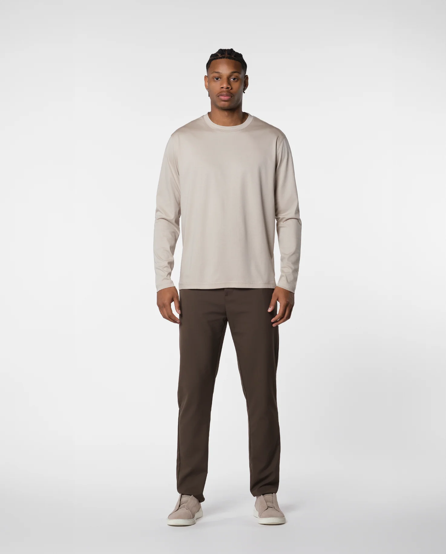 LUXE L/S T-SHIRT - BEIGE - Image 6