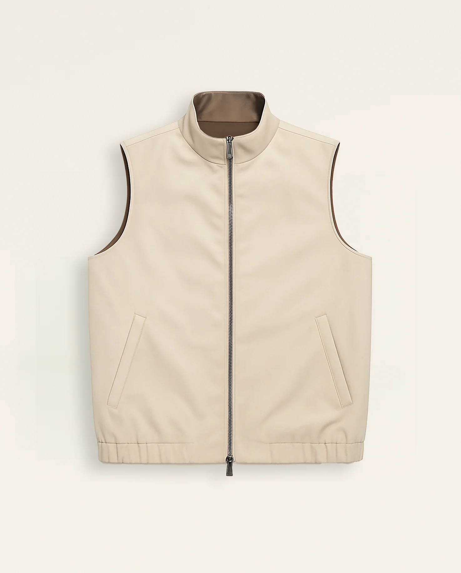 REVERSIBLE VEST - EBONY/BEIGE - Image 15
