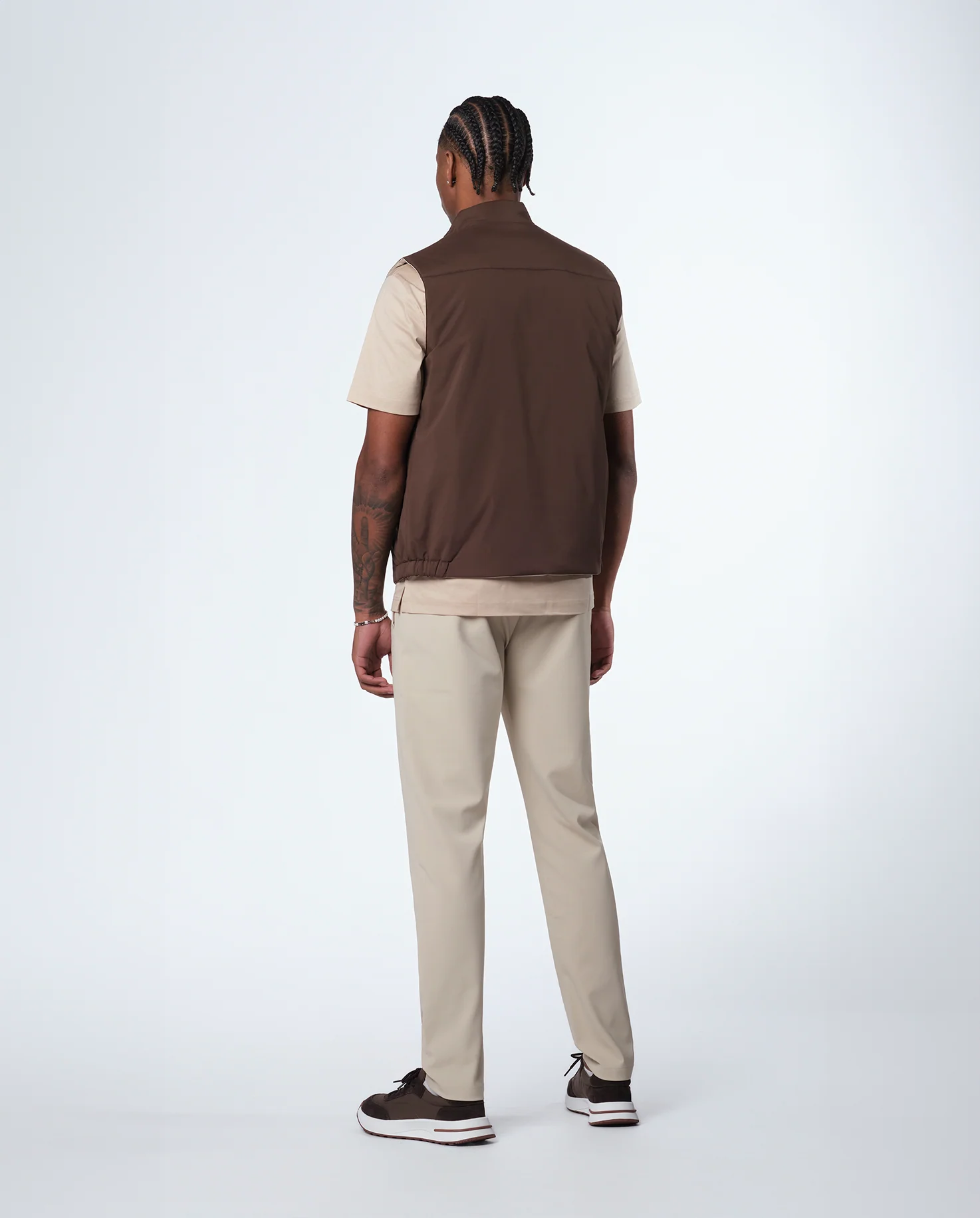 REVERSIBLE VEST - EBONY/BEIGE - Image 5