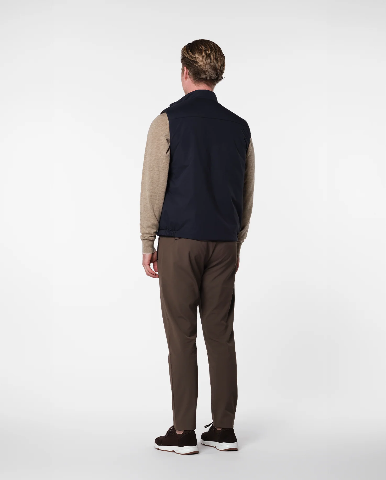 REVERSIBLE VEST - NAVY/BROWN - Image 4