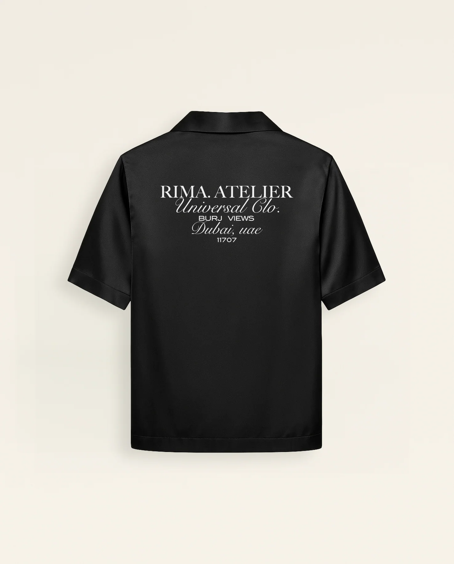 SATIN SHIRT - BLACK - Image 8