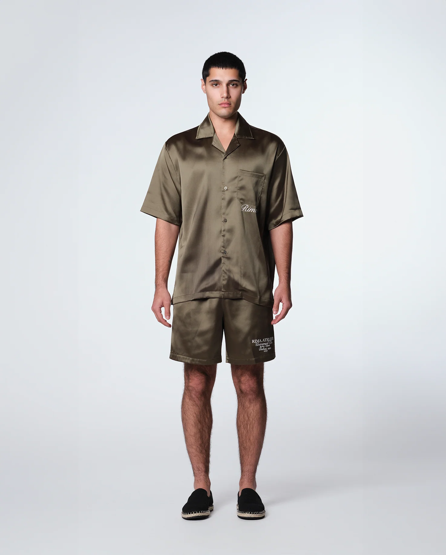SATIN SHIRT - GREEN - Image 4