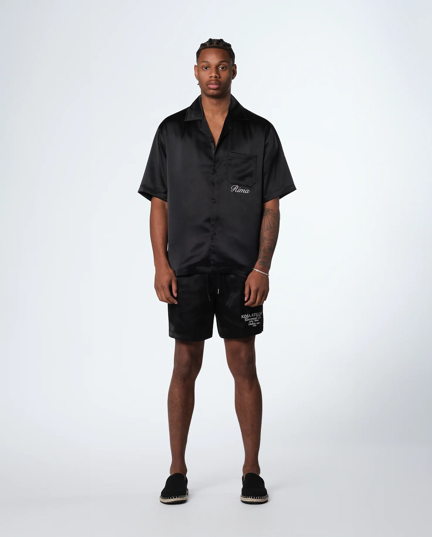 SATIN SHORTS - BLACK - Image 4