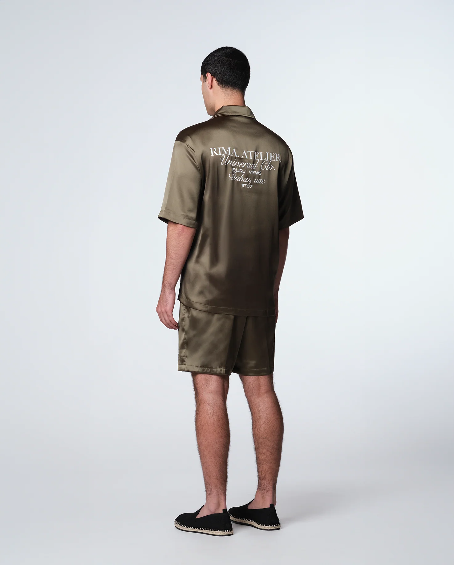 SATIN SHORTS - GREEN - Image 3